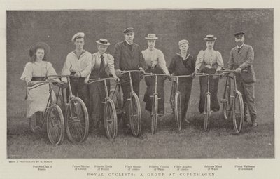 Royal Cyclists, a Group at Copenhagen by English Photographer