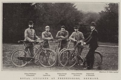 Royal Cyclists at Fredensborg, Denmark by English Photographer