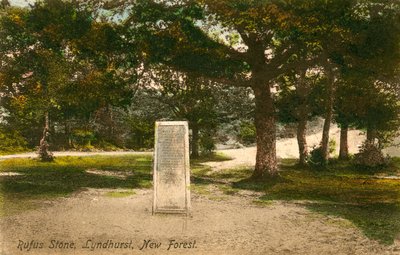 Rufus Stone, Lyndhurst, New Forest. Postcard sent 15 September 1913. by English Photographer