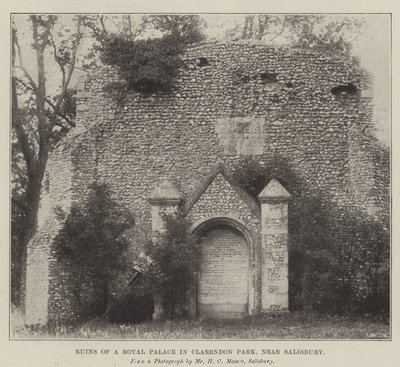 Ruins of a Royal Palace in Clarendon Park, near Salisbury by English Photographer