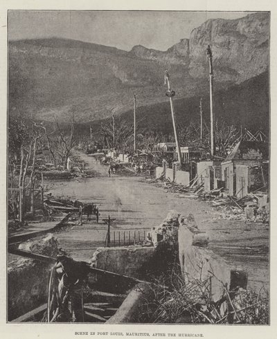 Scene in Port Louis, Mauritius, After the Hurricane by English Photographer