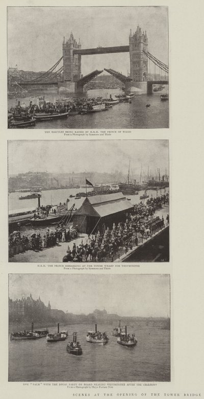 Scenes at the Opening of the Tower Bridge by English Photographer