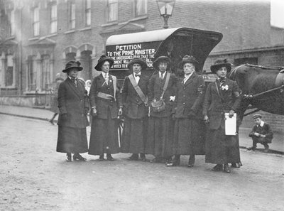 Scottish suffragettes arrive in London to deliver petition by English Photographer