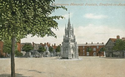 Shakespeare Memorial Fountain, Stratford-upon-Avon by English Photographer