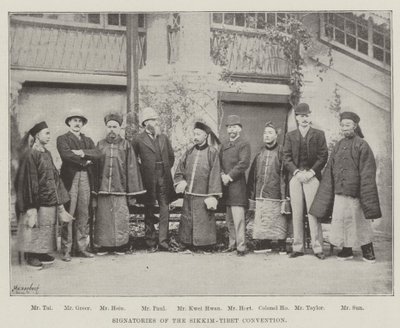 Signatories of the Sikkim-Tibet Convention by English Photographer