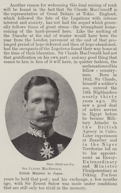 Sir Claude MacDonald, British Minister to Japan by English Photographer