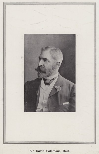 Sir David Salomons, Baronet by English Photographer