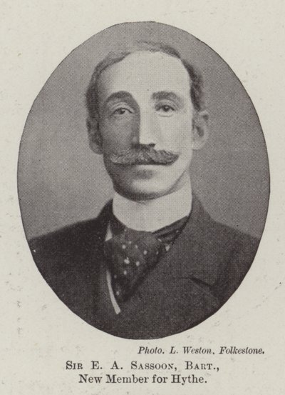Sir E A Sassoon, Baronet, New Member for Hythe by English Photographer