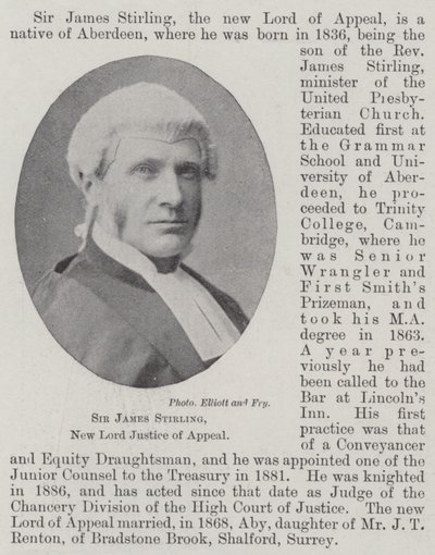 Sir James Stirling, New Lord Justice of Appeal by English Photographer