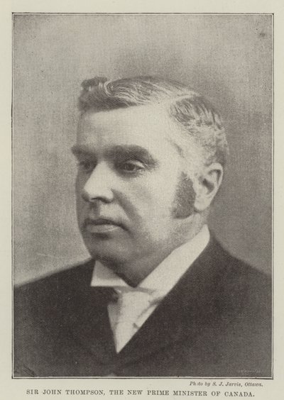 Sir John Thompson, the New Prime Minister of Canada by English Photographer