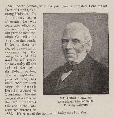 Sir Robert Sexton by English Photographer