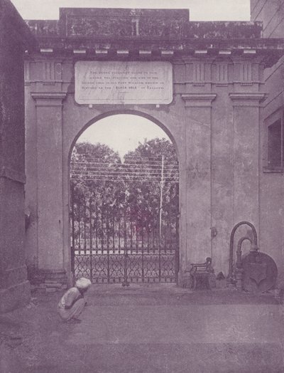 Site of the Black Hole, Calcutta by English Photographer