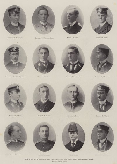 Some of the Naval Brigade of HMS Powerful who were presented to the Queen at Windsor by English Photographer