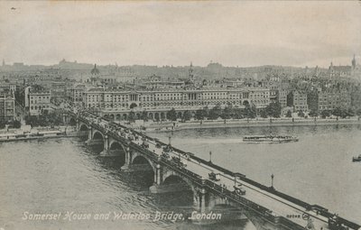 Somerset House and Waterloo Bridge, London by English Photographer