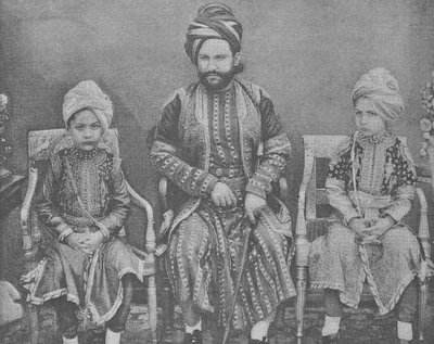 Son-in-Law and Grandsons of Sultan Shah Jahan, Begum of Bhopal by English Photographer
