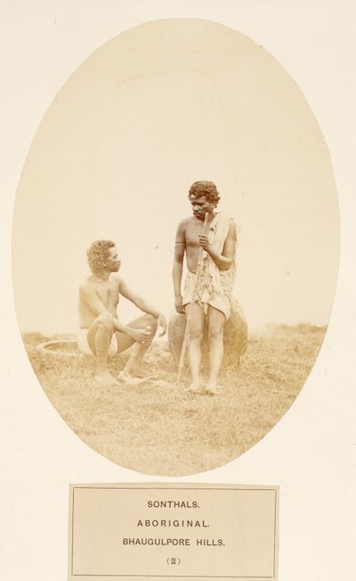 Sonthals, Aboriginal, Bhaugulpore Hills, from The People of India, by J. Forbes Watson, published 1868 by English Photographer