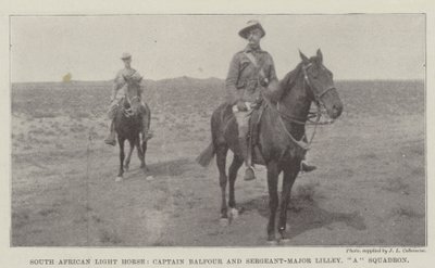 South African Light Horse, Captain Balfour and Sergeant-Major Lilley, A Squadron by English Photographer