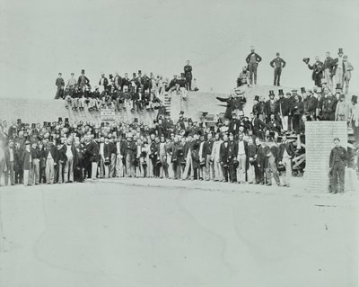 Southern Outfall Sewer, Crossness: dignitaries at the site by English Photographer
