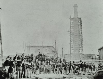 Southern Outfall Sewer, Crossness: dignitaries at the site by English Photographer