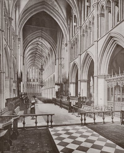 Southwark Cathedral, the Choir and Nave, looking West by English Photographer