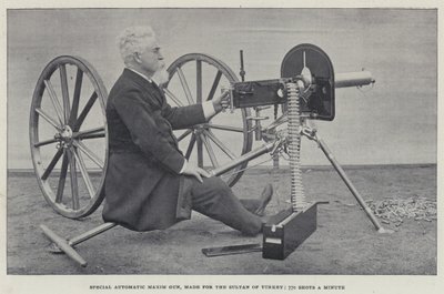Special Automatic Maxim Gun, made for the Sultan of Turkey, 770 Shots a Minute by English Photographer