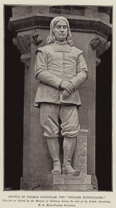 Statue of Thomas Sydenham, the English Hippocrates by English Photographer