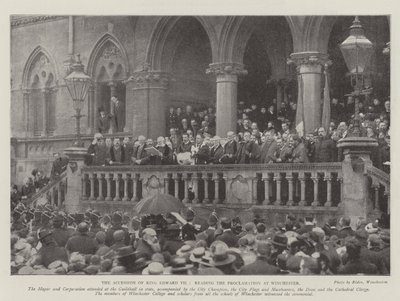 The Accession of King Edward VII, Reading the Proclamation at Winchester by English Photographer