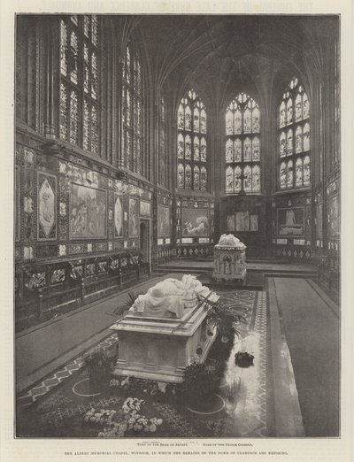 The Albert Memorial Chapel, Windsor, in which the Remains of the Duke of Clarence are Reposing by English Photographer