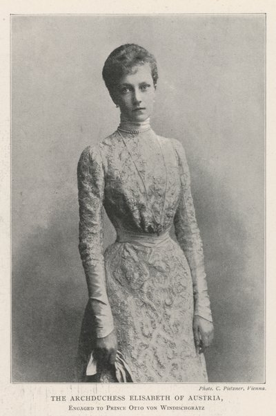 The Archduchess Elisabeth of Austria, engaged to Prince Otto von Windischgratz by English Photographer
