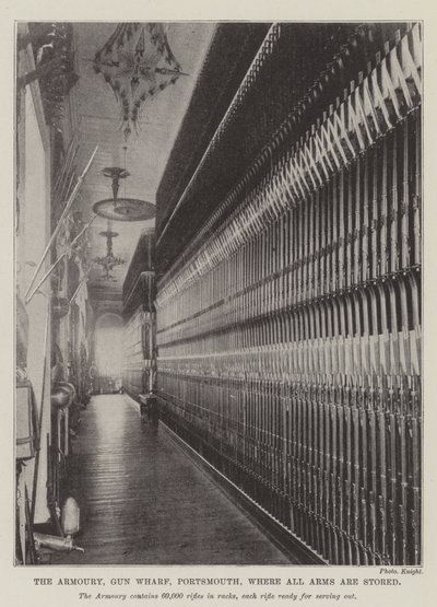 The Armoury, Gun Wharf, Portsmouth, where all Arms are Stored by English Photographer