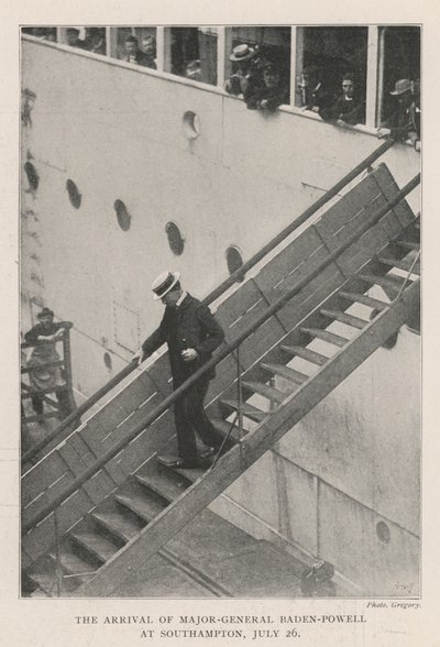 The Arrival of Major-General Baden-Powell at Southampton, 26 July by English Photographer