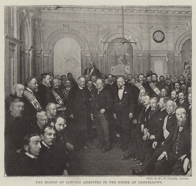 The Bishop of Lincoln Admitted to the Order of Oddfellows by English Photographer