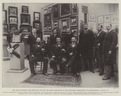 The Boer Generals and Officials of the Pro-Boer Committee at the Pro-Boer Exhibition at Scheveningen, 20 August by English Photographer