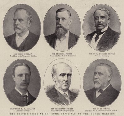 The British Association, some Officials at the Dover Meeting by English Photographer