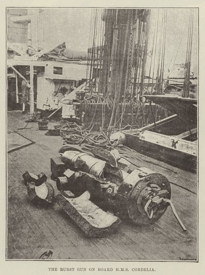 The Burst Gun on Board HMS Cordelia by English Photographer