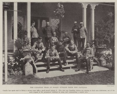 The Canadian Team at Bisley outside their New Pavilion by English Photographer