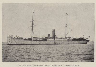 The Cape Liner Drummond Castle, wrecked off Ushant, 16 June by English Photographer