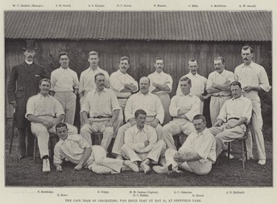 The Cape Team of Cricketers, who begin Play on 21 May, at Sheffield Park by English Photographer