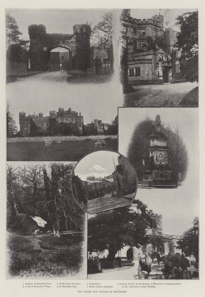 The Castle and Village of Hawarden by English Photographer
