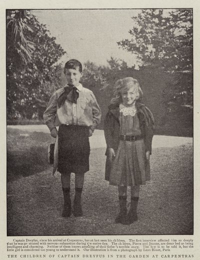 The Children of Captain Dreyfus in the Garden at Carpentras by English Photographer