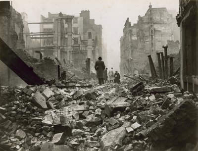 The City of London After a Bombing Raid by English Photographer