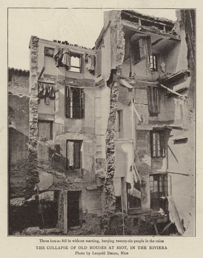 The Collapse of Old Houses at Biot, in the Riviera by English Photographer