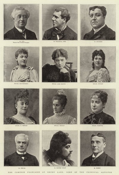 The Comédie Française at Drury Lane, some of the Principal Artistes by English Photographer