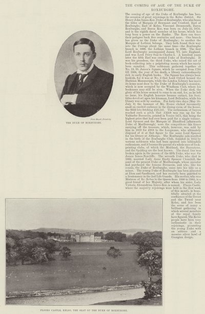The Coming of Age of the Duke of Roxburghe by English Photographer