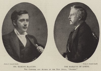 The Composer and Author of the New Opera, Diarmid by English Photographer