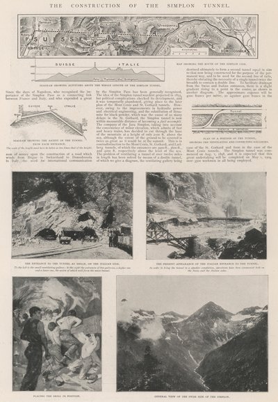 The Construction of the Simplon Tunnel by English Photographer