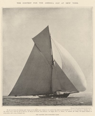 The Contest for the America Cup at New York by English Photographer