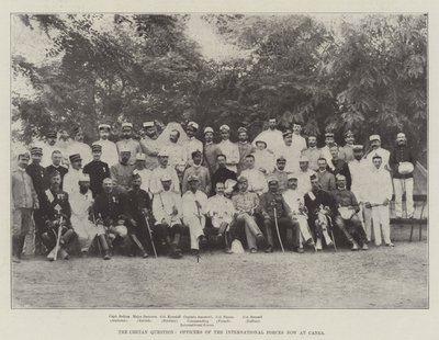 The Cretan Question, Officers of the International Forces Now at Canea by English Photographer