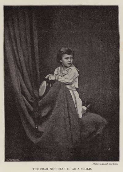 The Czar Nicholas II as a Child by English Photographer
