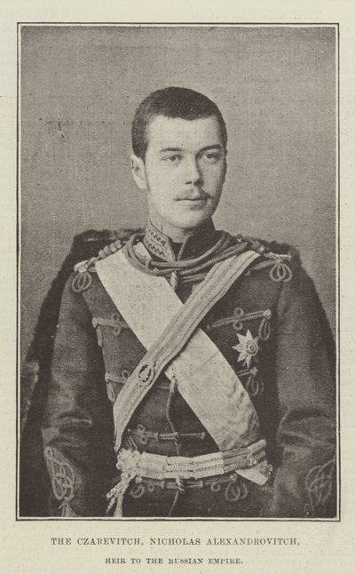 The Czarevitch, Nicholas Alexandrovitch, Heir to the Russian Empire by English Photographer